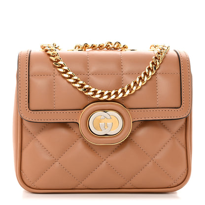 Gucci Calfskin Quilted Mini Deco Shoulder Bag Camelia 1 of 10