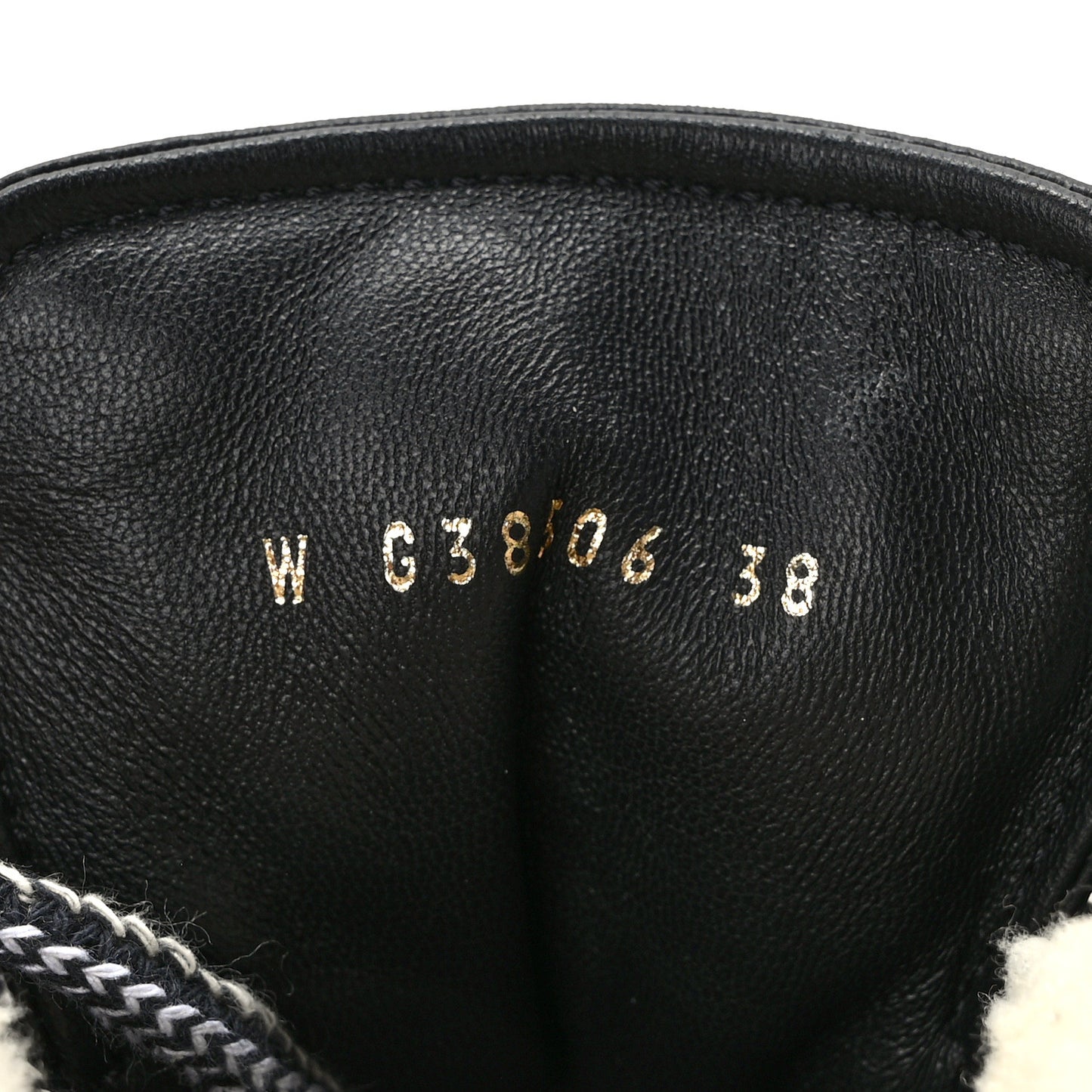 Lambskin Shearling Suede CC High Lace Up Boots 38 Black