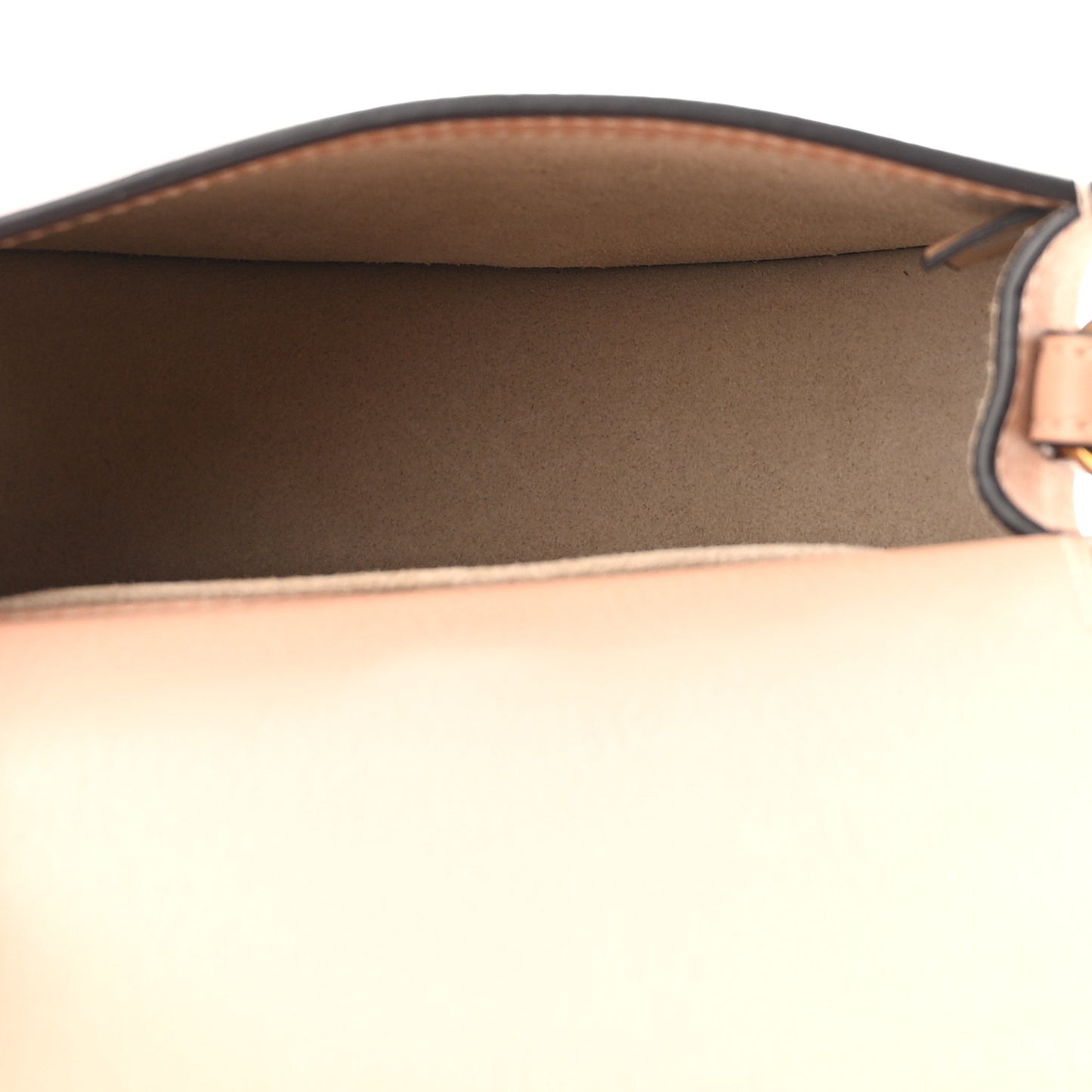 Calfskin Suede Small Nile Bracelet Bag Biscotti Beige