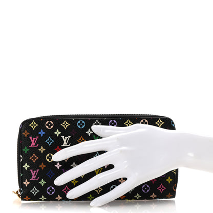 Louis Vuitton Monogram Multicolor Zippy Wallet Black Grenade 2 of 9
