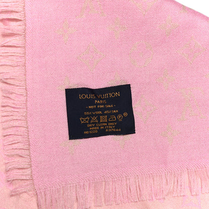 Louis Vuitton Silk Wool Monogram So LV Stole Blush 2 of 5