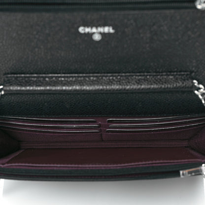 Chanel Caviar Quilted Wallet On Chain WOC Black 5 of 12