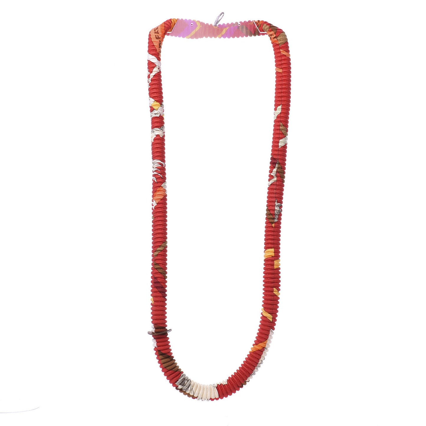 Silk Collier Plisse En Soie Petit H Pleated Necklace