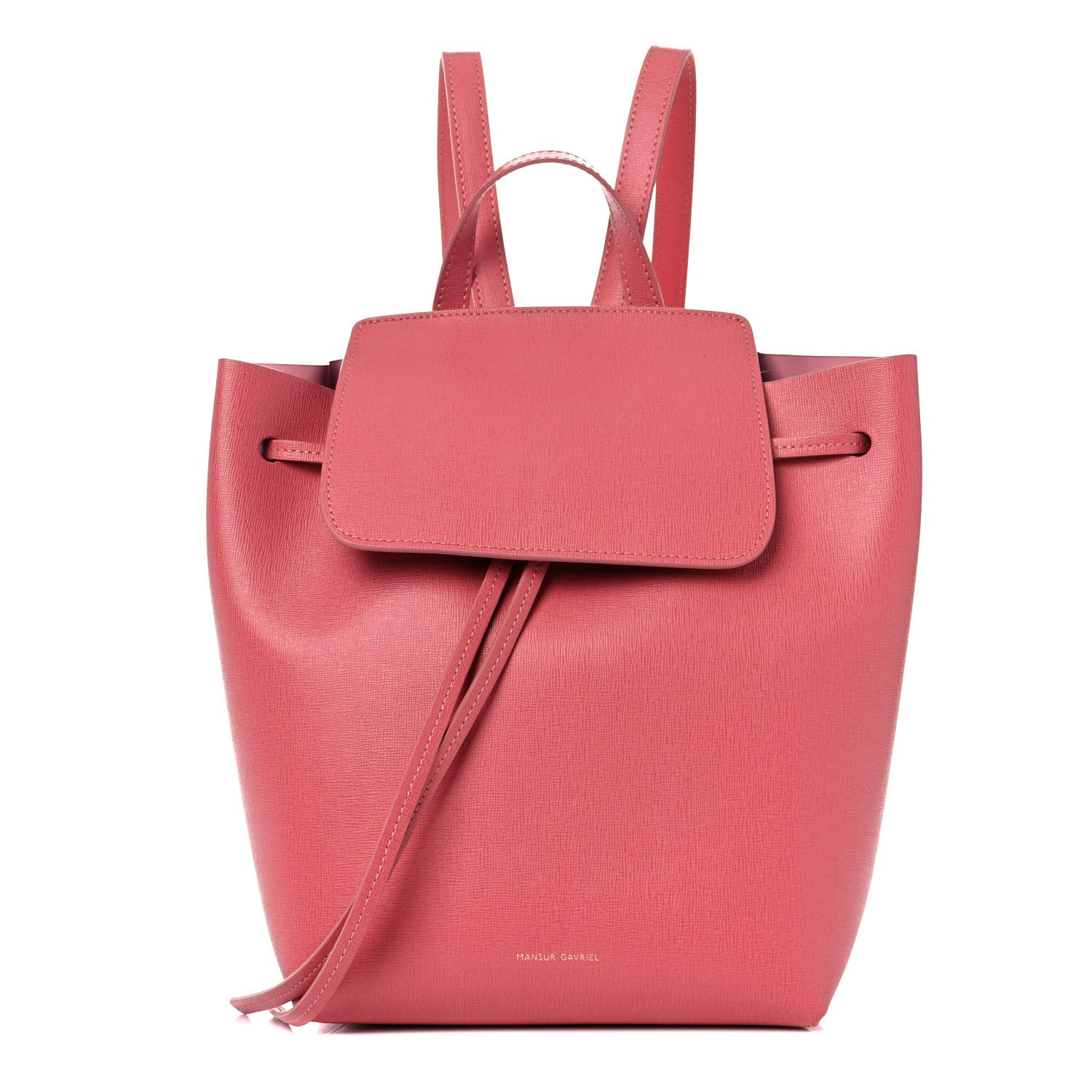 Mansur Gavriel Saffiano Backpack Blush 1 of 12