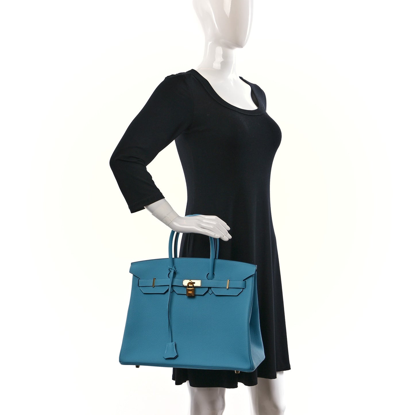 Togo Birkin 35 Bleu Du Nord