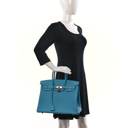Hermes Togo Birkin 35 Bleu Du Nord 2 of 10