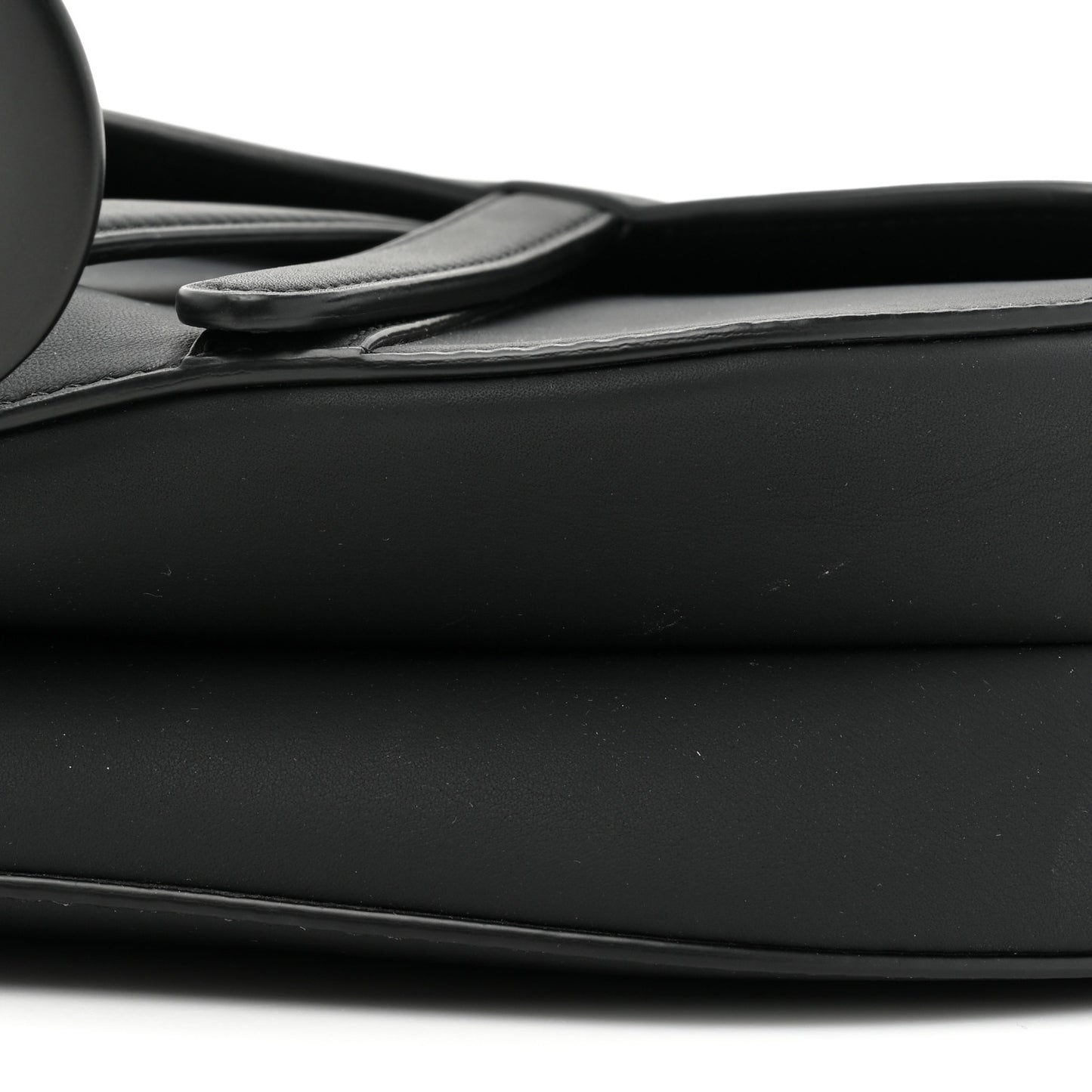 Ultra Matte Calfskin Saddle Bag Black