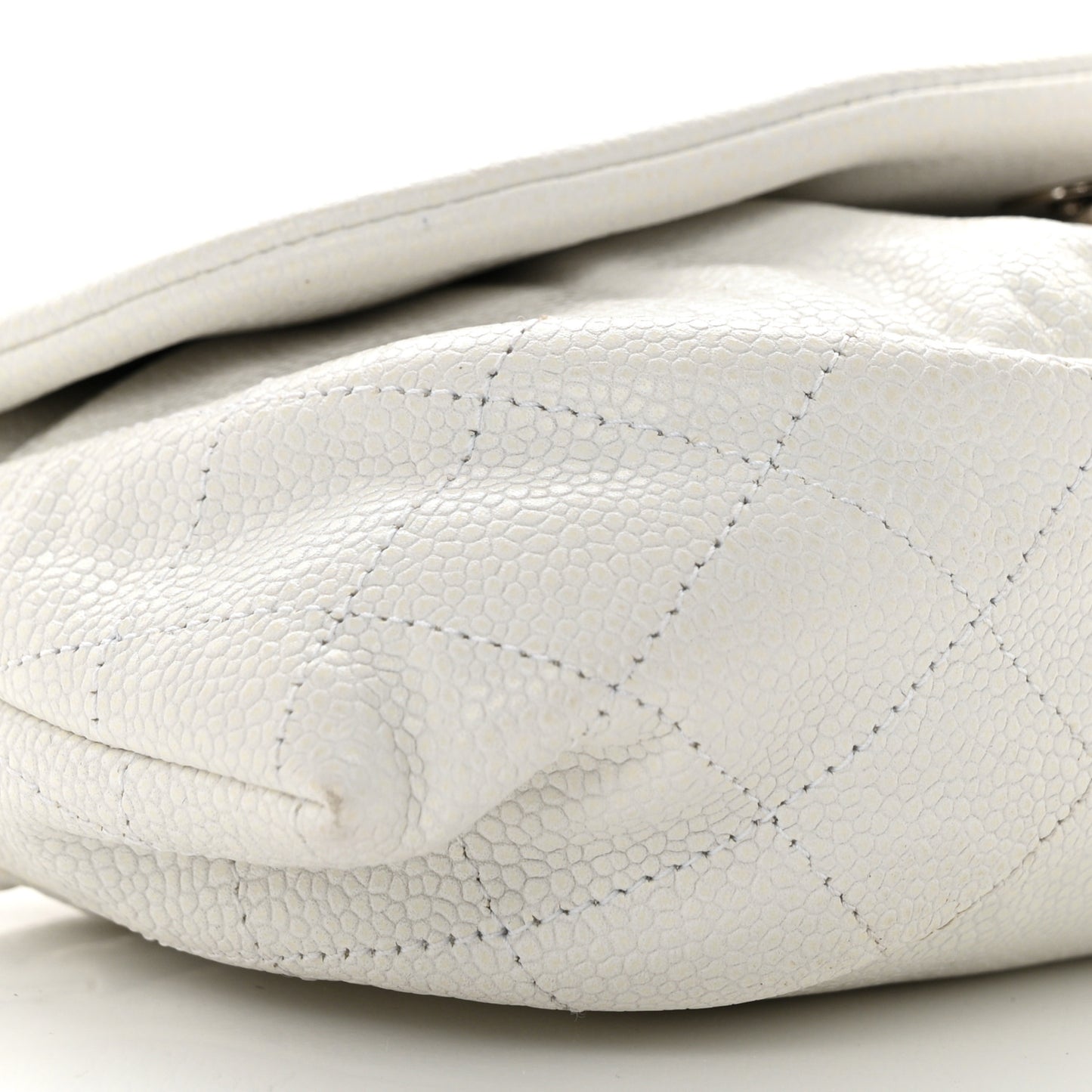 Caviar Half Moon Wallet On Chain WOC White