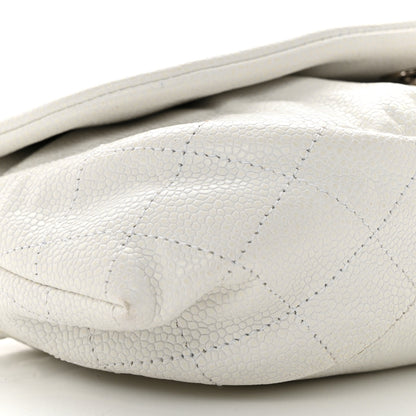 Chanel Caviar Half Moon Wallet On Chain WOC White 10 of 11