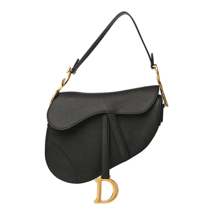Christian Dior Grained Calfskin Saddle Bag Black 1 of 15