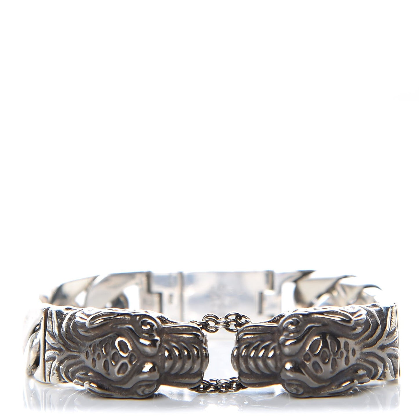 Sterling Silver Tiger Head Bracelet
