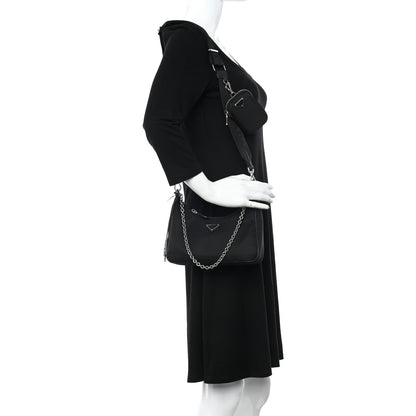 Prada Nylon Re-Edition 2005 Shoulder Bag Black 2 of 12