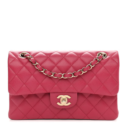 Chanel Caviar Quilted Small Double Flap Dark Pink 1 of 9