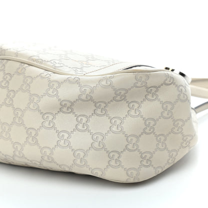 Gucci Guccissima Medium GG Twins Shoulder Bag Off White 9 of 10
