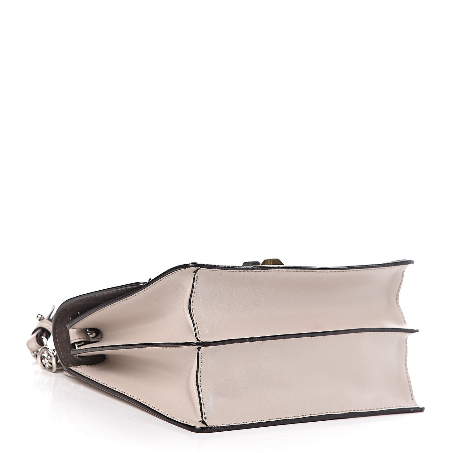 Vitello Liberty Lucido Catalan Mirror Hypnoteyes Studded Small Kan I Shoulder Bag Grigio Polvere Bordeaux Multicolor