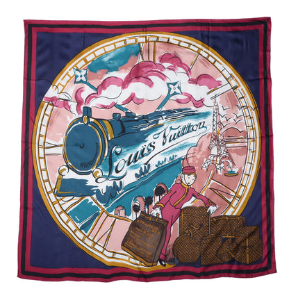 Louis Vuitton Silk Groom Square Scarf Cherry 2 of 5