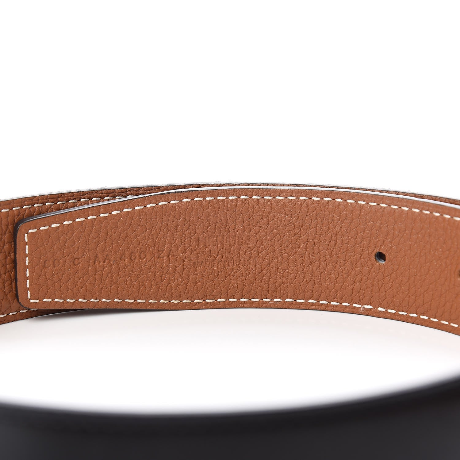 Hermes Box Togo 32mm H Belt 80 Black Gold 6 of 7