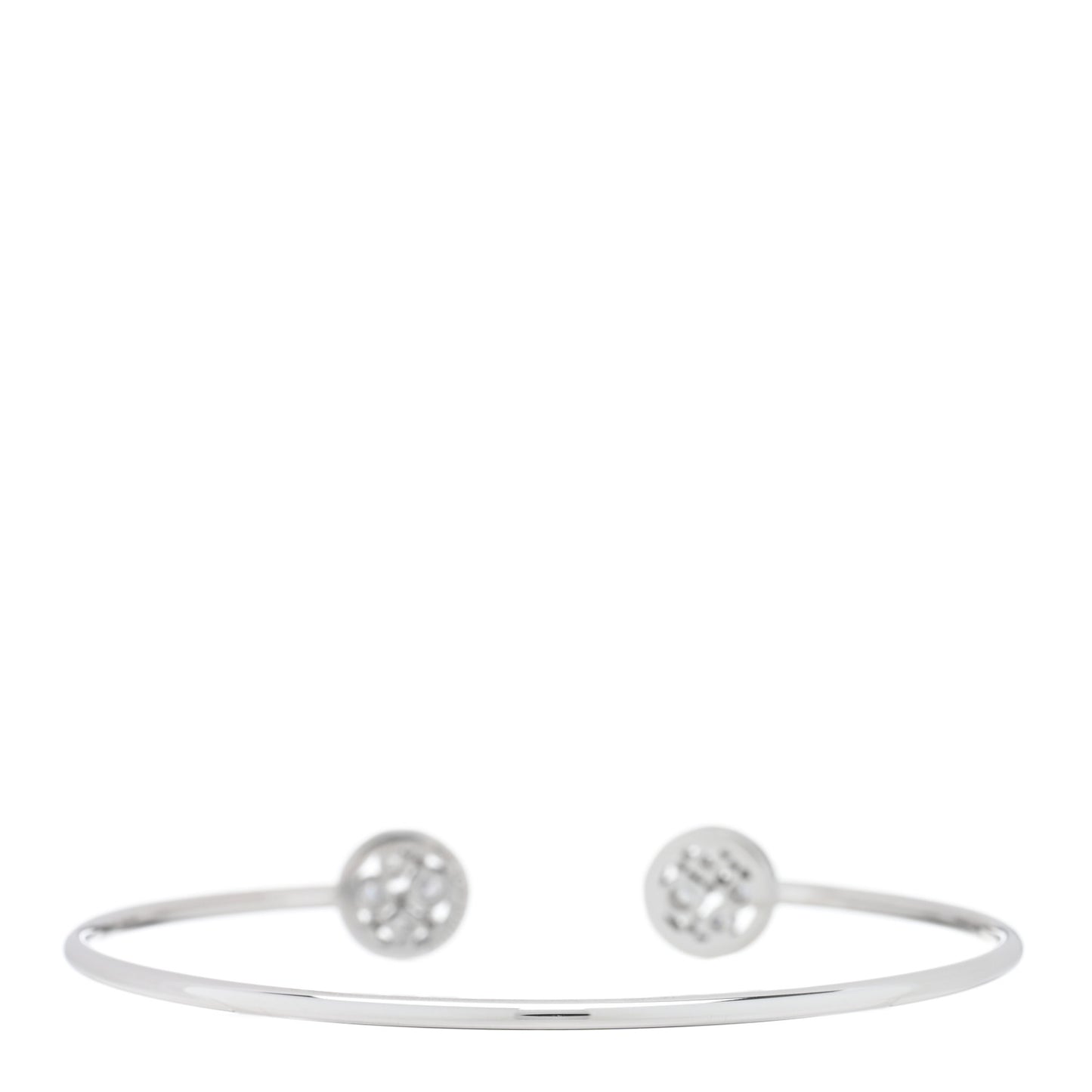 18K White Gold Diamond Cobblestone Wire Bracelet