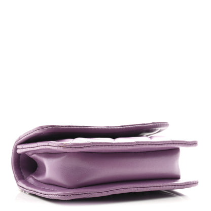 Chanel Shiny Lambskin Quilted Extra Mini Flap Purple 4 of 12