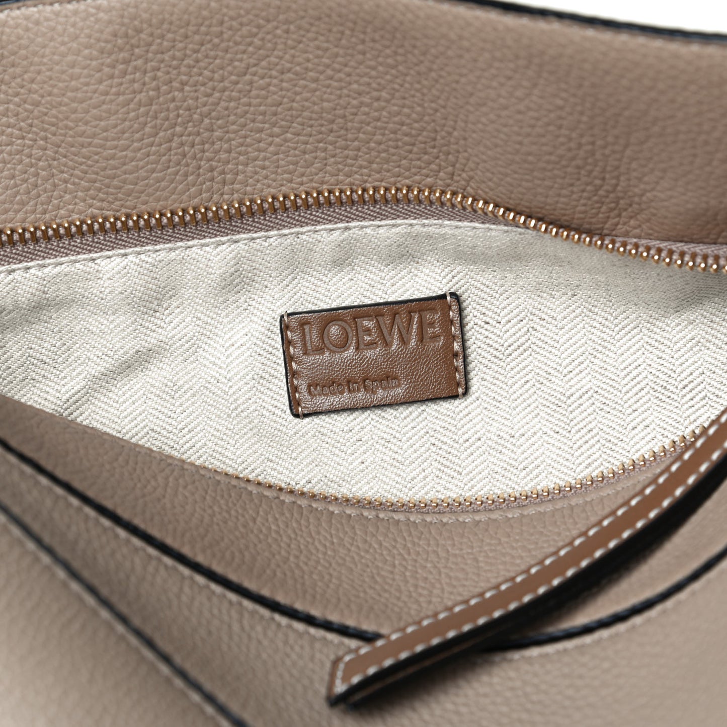 Calfskin Medium Puzzle Bag Sand Mink
