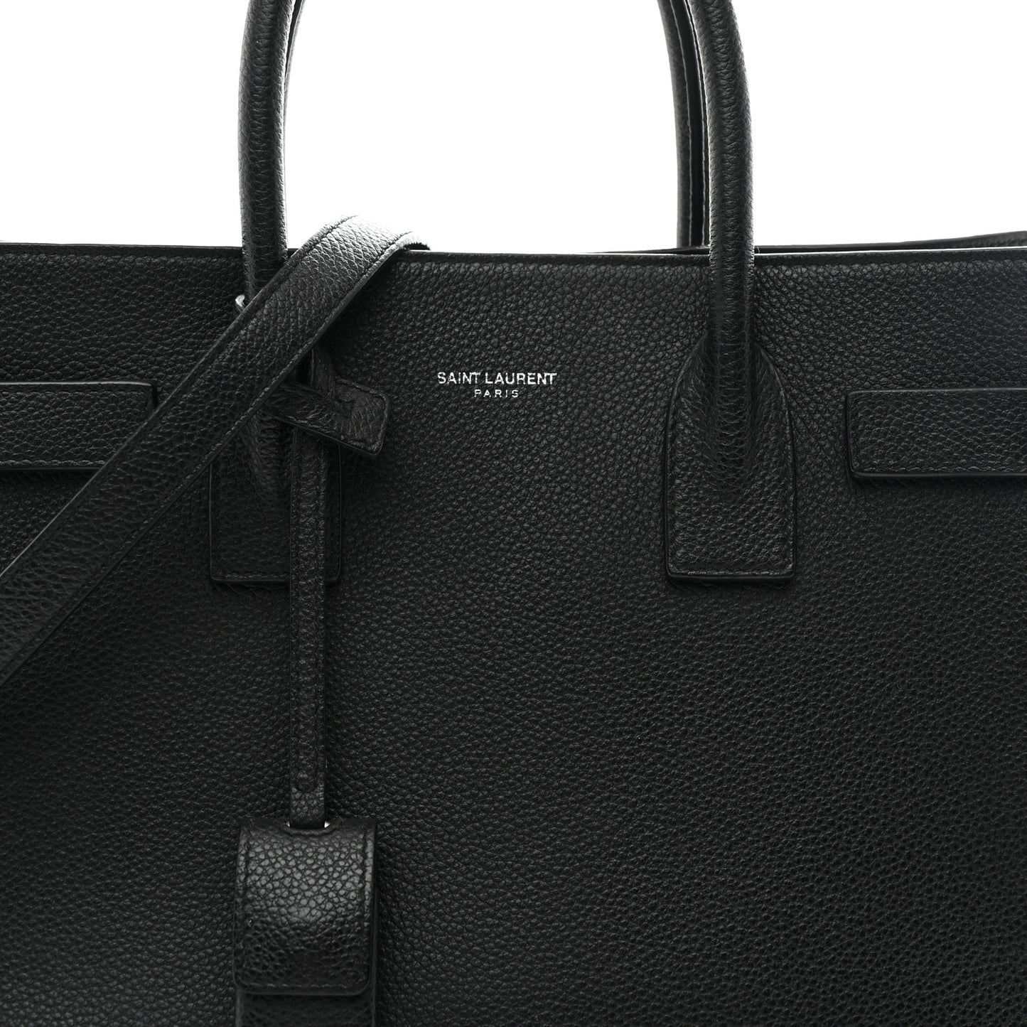 Grained Calfskin Baby Sac De Jour Black