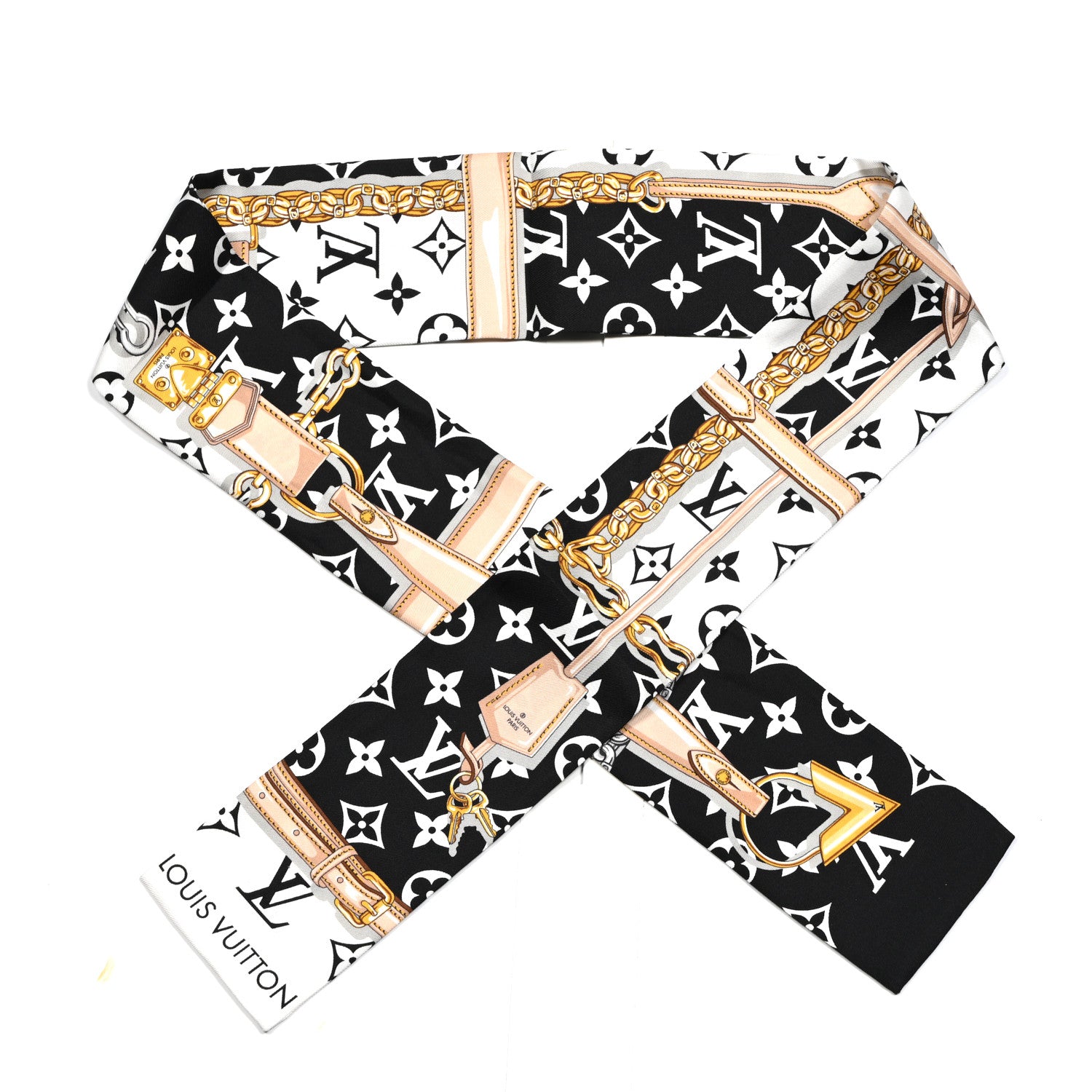 Louis Vuitton Silk Monogram Confidential Bandeau Black 1 of 4