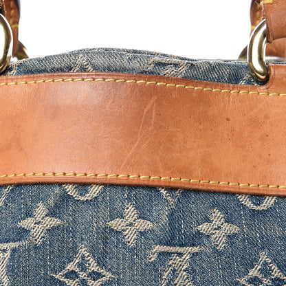 Louis Vuitton Monogram Denim Sac Plat Blue 8 of 14