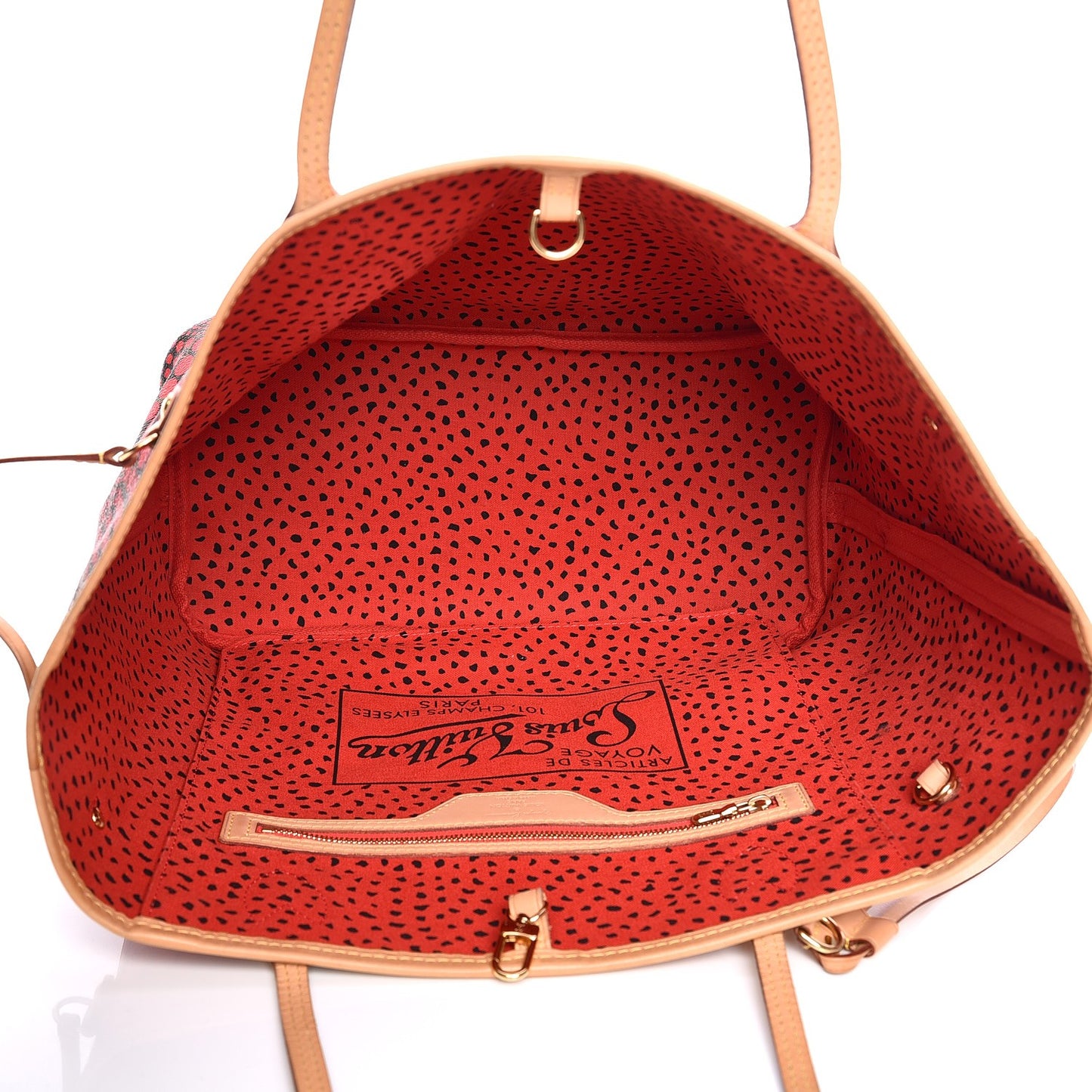Monogram Kusama Waves Neverfull MM Red