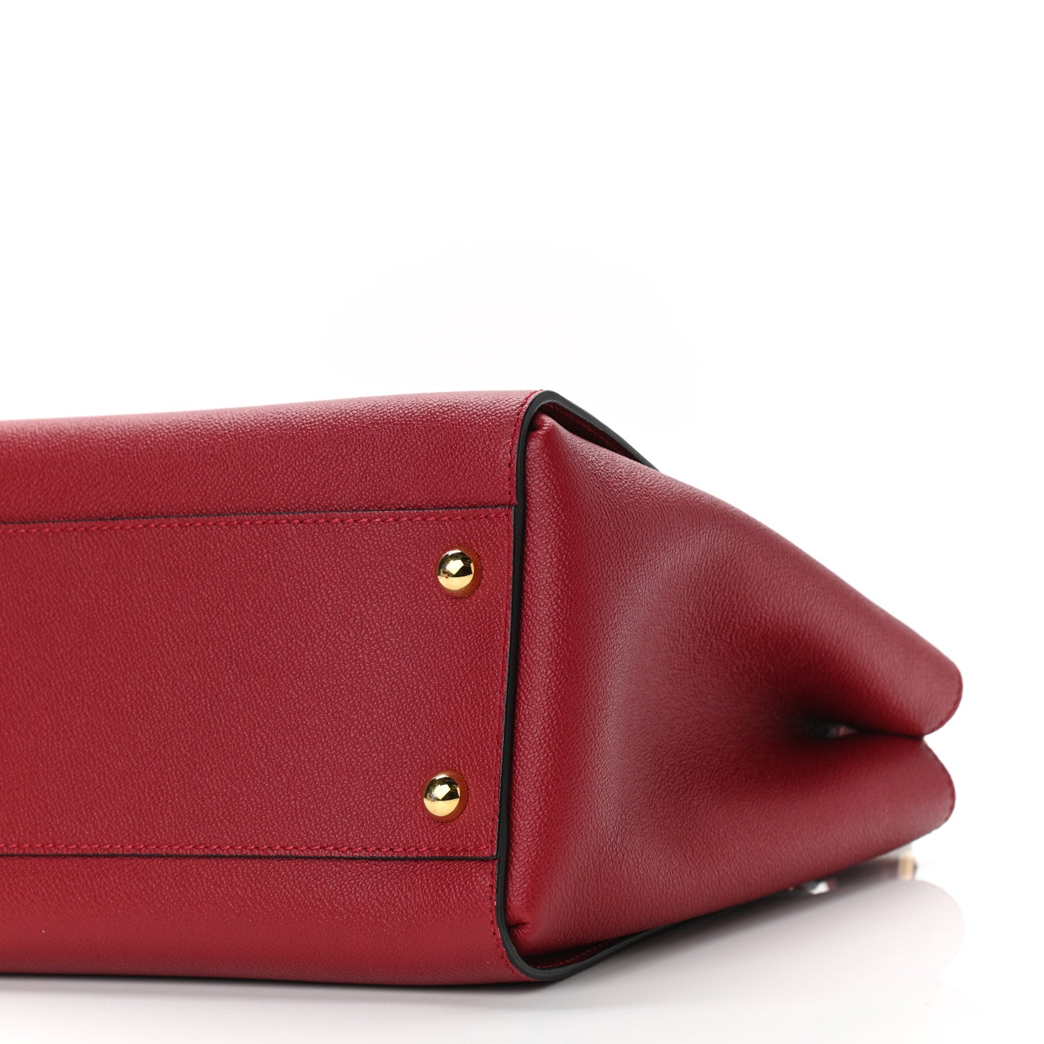 Burberry Soft Grain Calfskin Medium Buckle Tote Parade Red 10 of 12