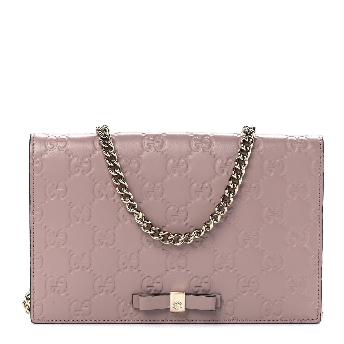 Guccissima Signature Bowy Chain Wallet Dark Cipria