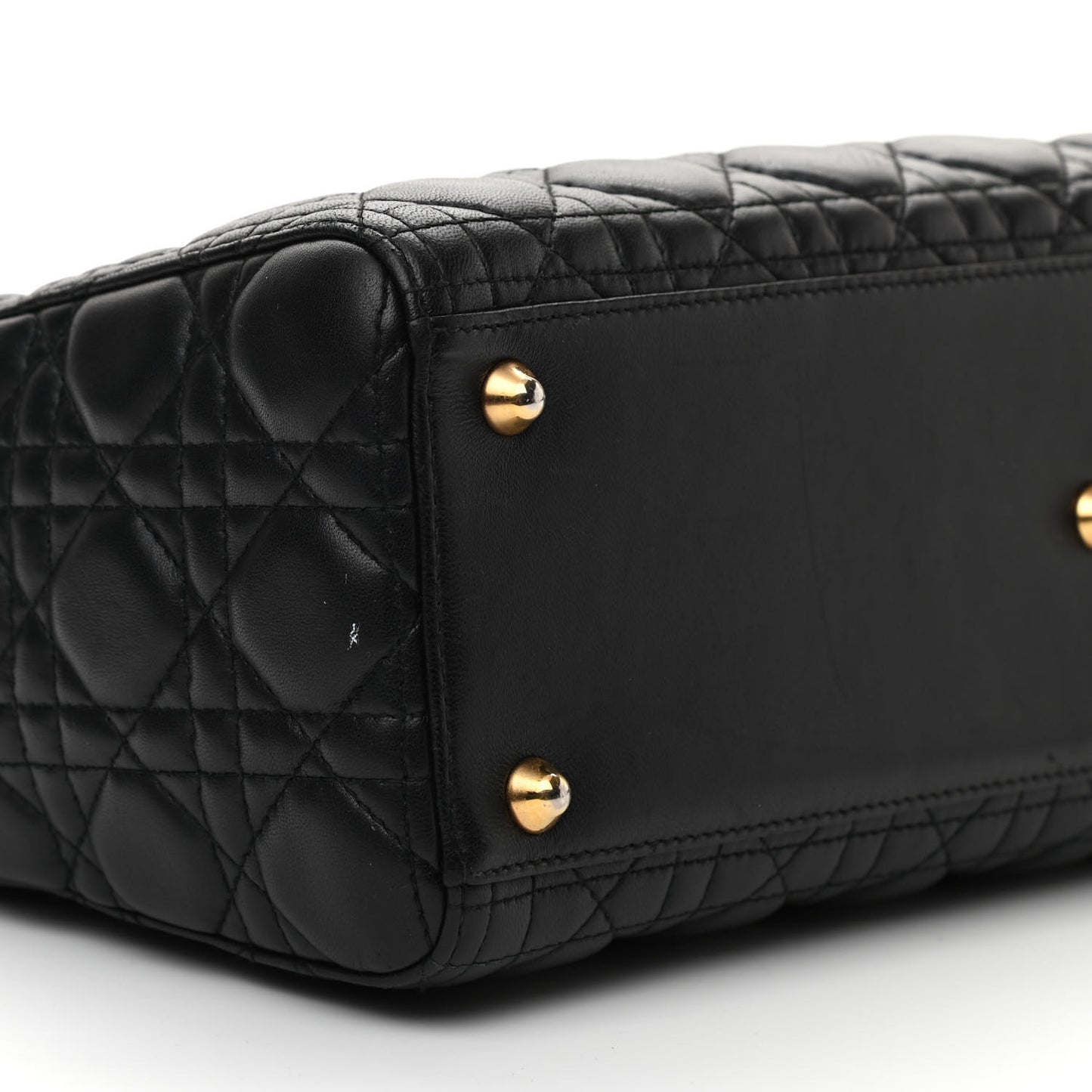 Lambskin Cannage Large Lady Dior Black
