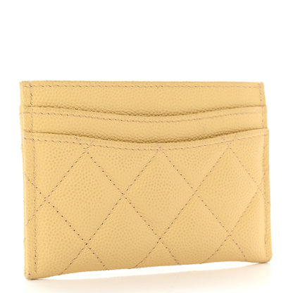 Chanel Caviar Quilted Card Holder Yellow 3 of 9