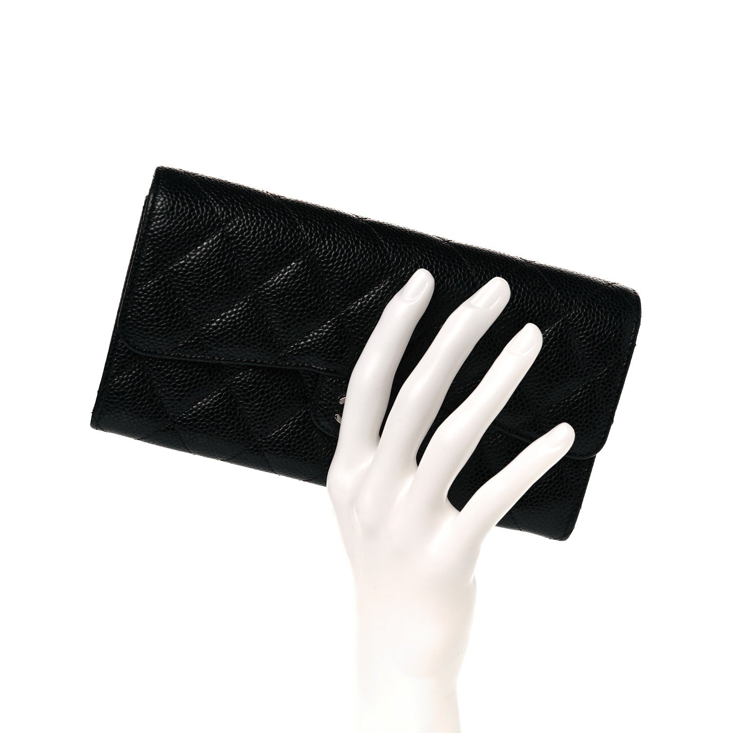 Chanel Caviar Quilted Large Flap Wallet Black 2 of 10