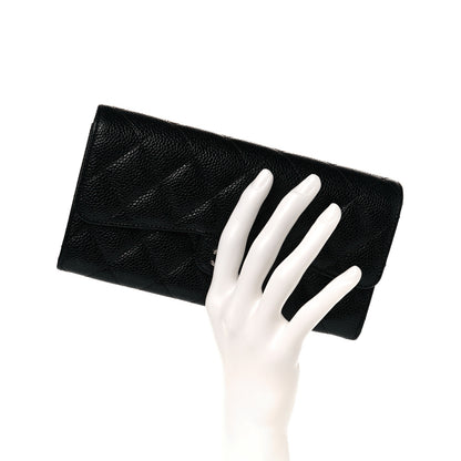 Chanel Caviar Quilted Large Flap Wallet Black 2 of 10