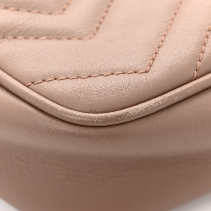 Gucci Calfskin Matelasse Mini GG Marmont Chain Shoulder Bag Porcelain Rose 12 of 15