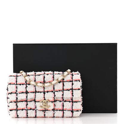 Chanel Tweed Quilted Mini Rectangular Flap White Multicolor 11 of 11