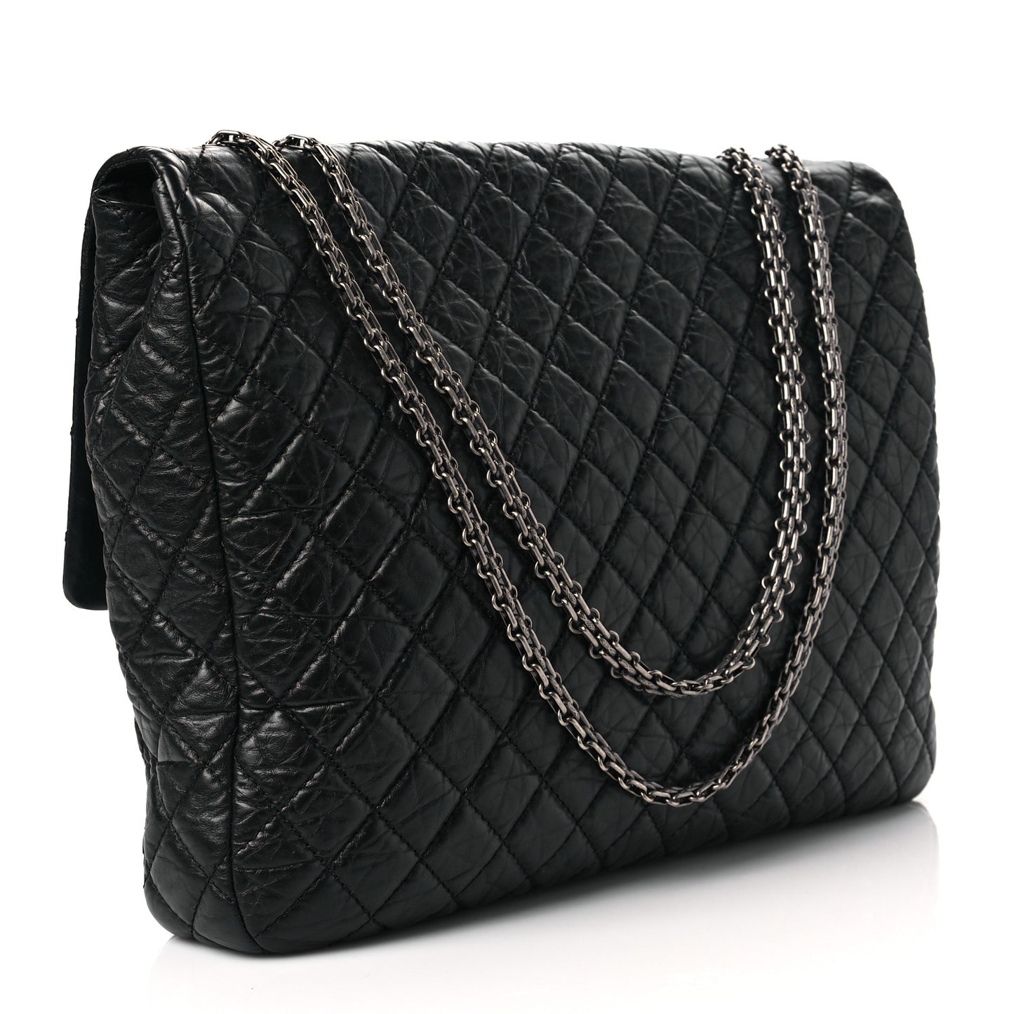 Aged Calfskin Reissue XL Maxi Flap Black