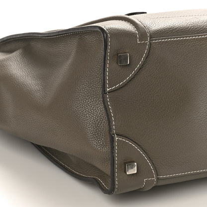 Celine Drummed Calfskin Mini Luggage Souris 7 of 11