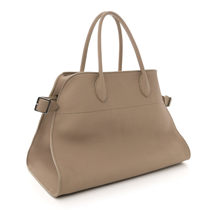 The Row Matte Grained Calfskin Soft Margaux 15 Dark Taupe 2 of 10