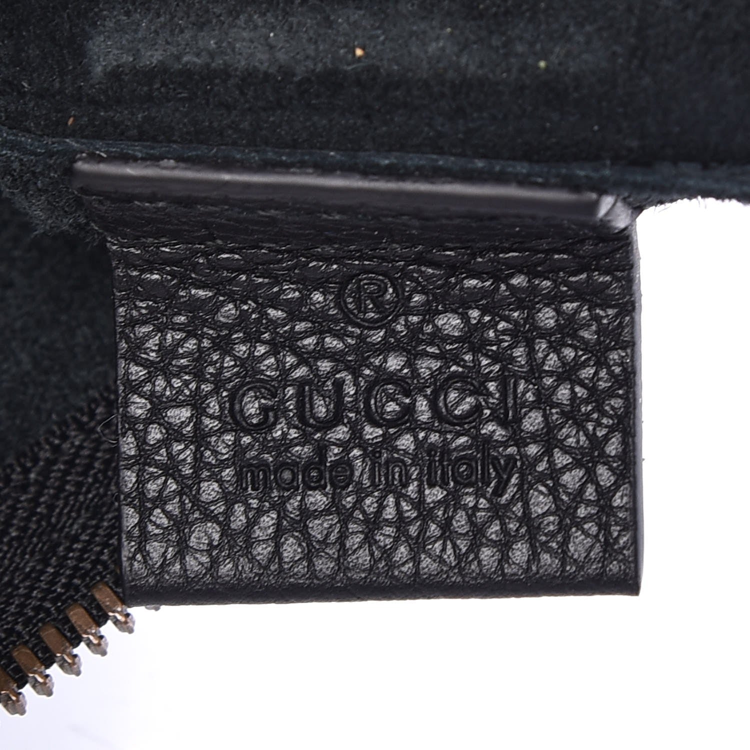 Gucci Pebbled Calfskin Medium Logo Portfolio Clutch Black 6 of 7