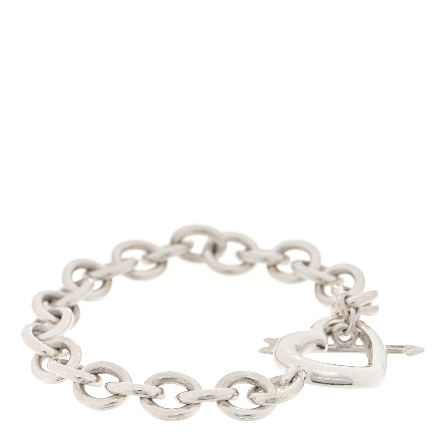Tiffany Sterling Silver Heart and Arrow Toggle Bracelet 1 of 4