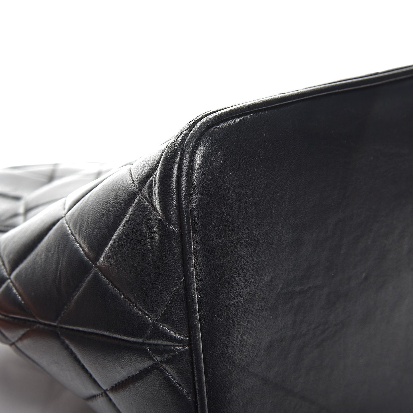 Lambskin Quilted Medallion Tote Black