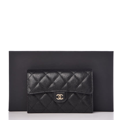 Chanel Caviar Quilted Small Flap Wallet Black 9 of 9
