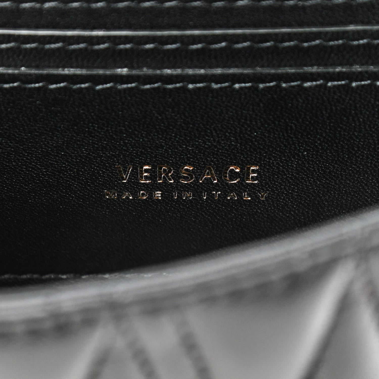 Versace Nappa Quilted Virtus Evening Bag Black 7 of 8