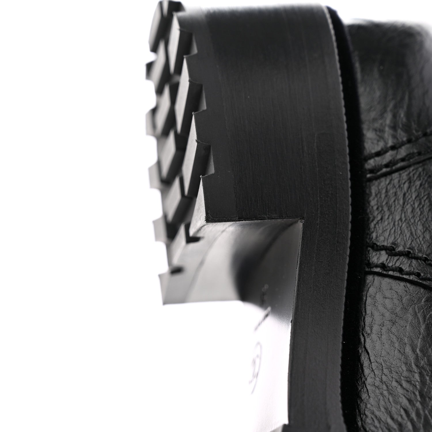 Chanel Shiny Calfskin Velvet Pearl Combat Short Boots 38 Black 9 of 14