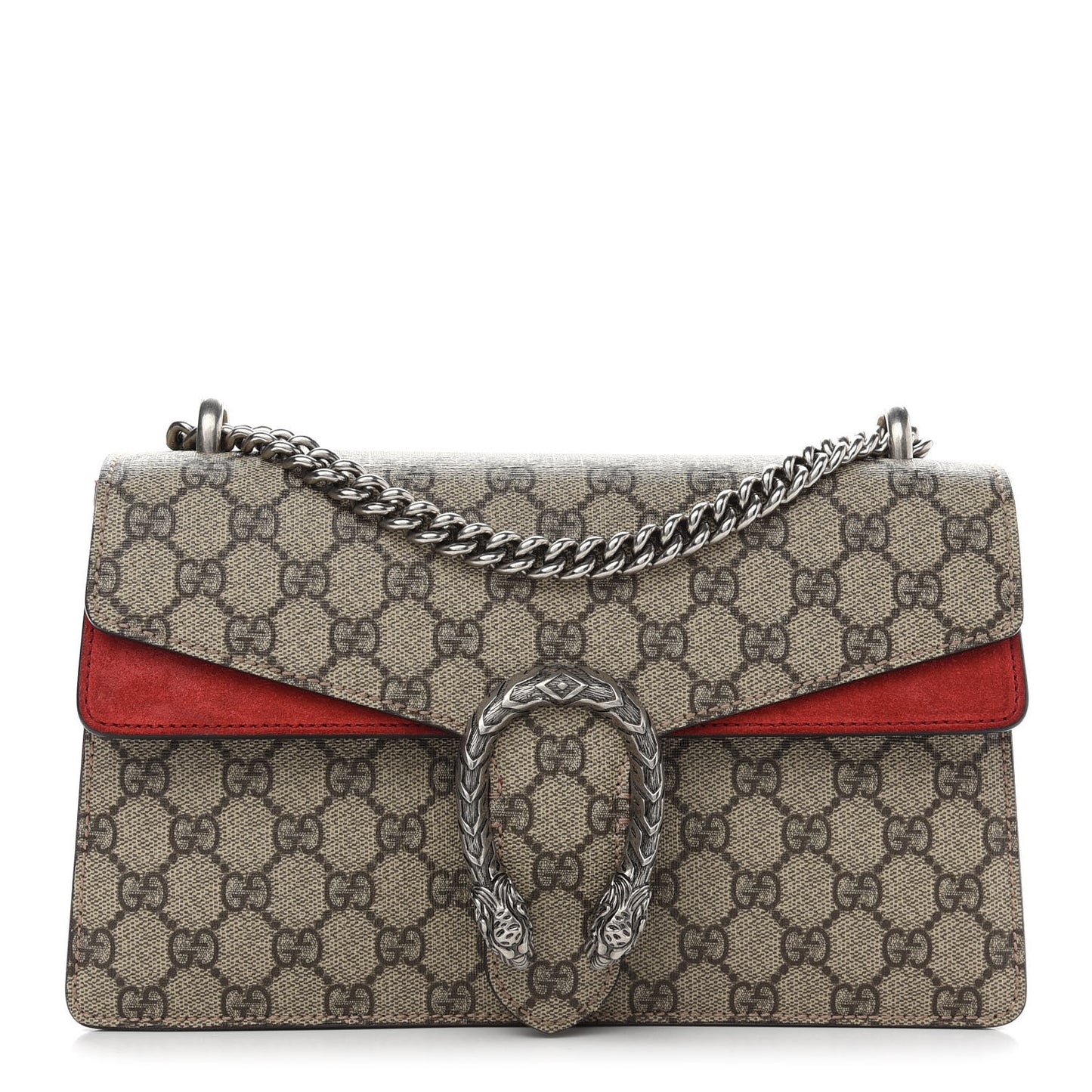 GG Supreme Monogram Small Dionysus Shoulder Bag Red