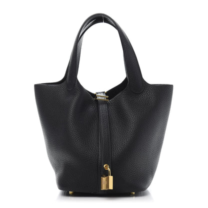 Hermes Taurillon Clemence Picotin Lock 18 PM Black 1 of 10