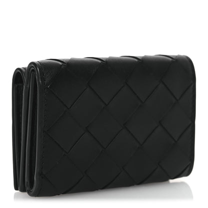 Bottega Veneta Nappa Maxi Intrecciato Tri-Fold Wallet Black 3 of 8