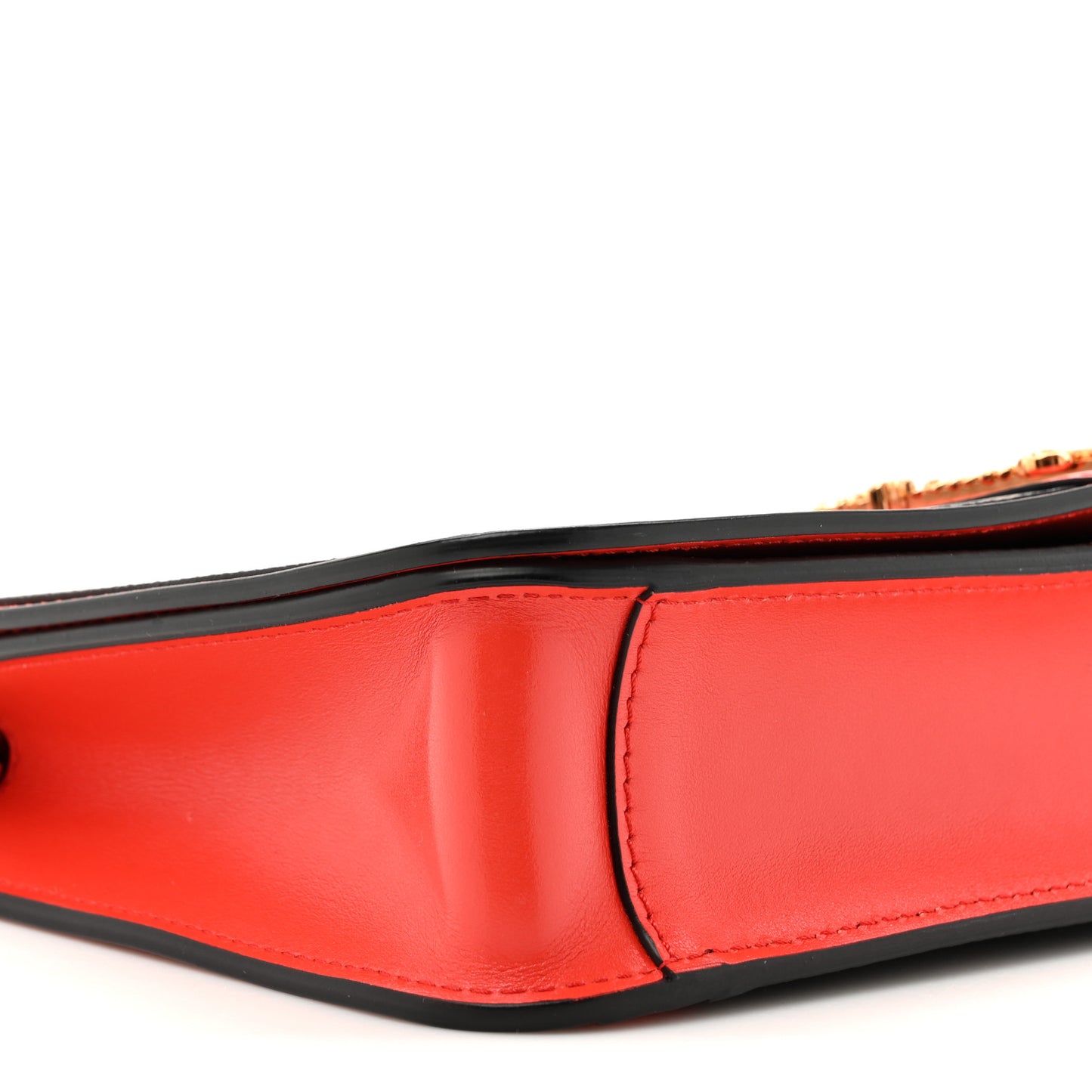 Coated Canvas Virtus La Greca Signature Shoulder Bag Red
