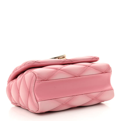 Louis Vuitton Lambskin Malletage Top Handle GO-14 MM Raspberry 5 of 10